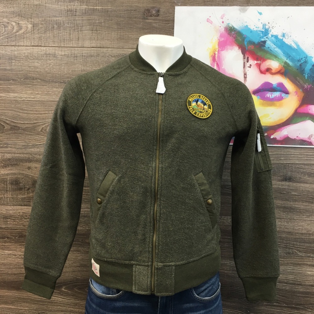 NEW! Polo Ralph Lauren Men's Bomber Jacket Mojave Desert Expedition Patch Size S